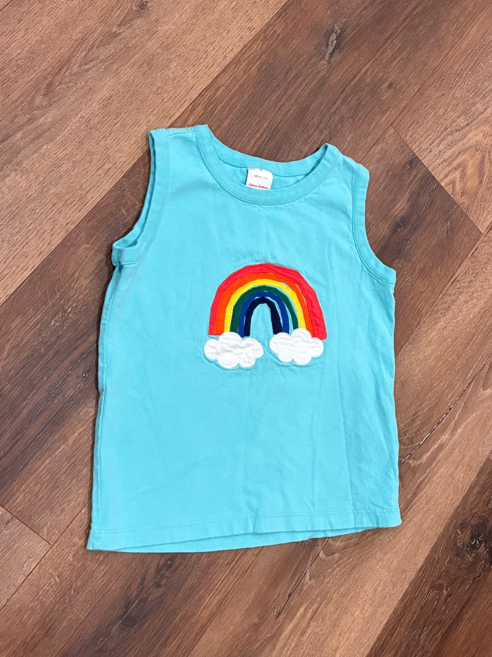 Hanna Andersson Blue Rainbow Summer Play Shirt Top 8 Girl - Picture 2 of 10